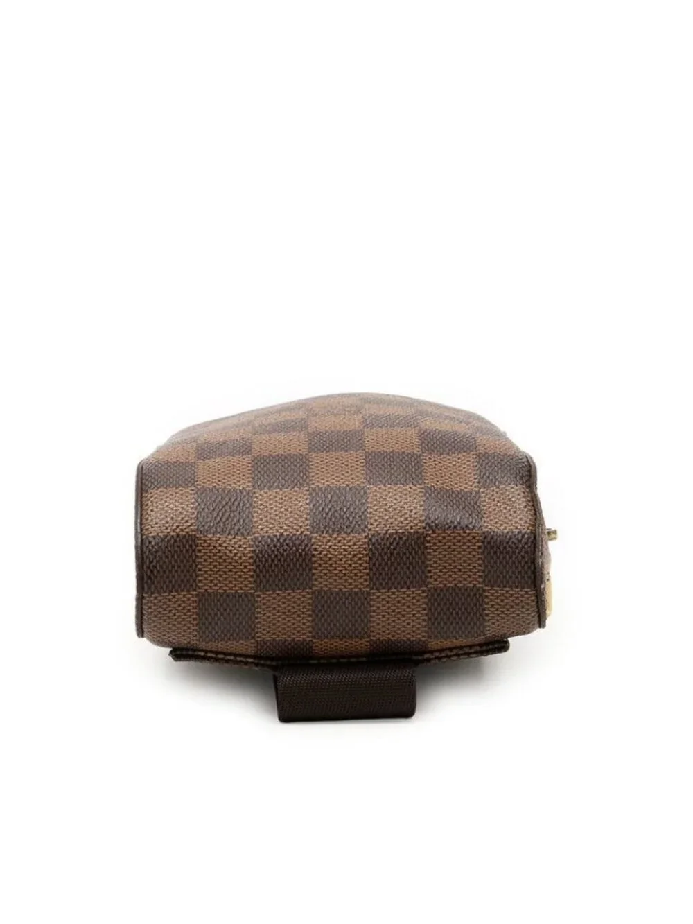 Louis Vuitton Damier Geronimos Shoulder Bag Brown Leather